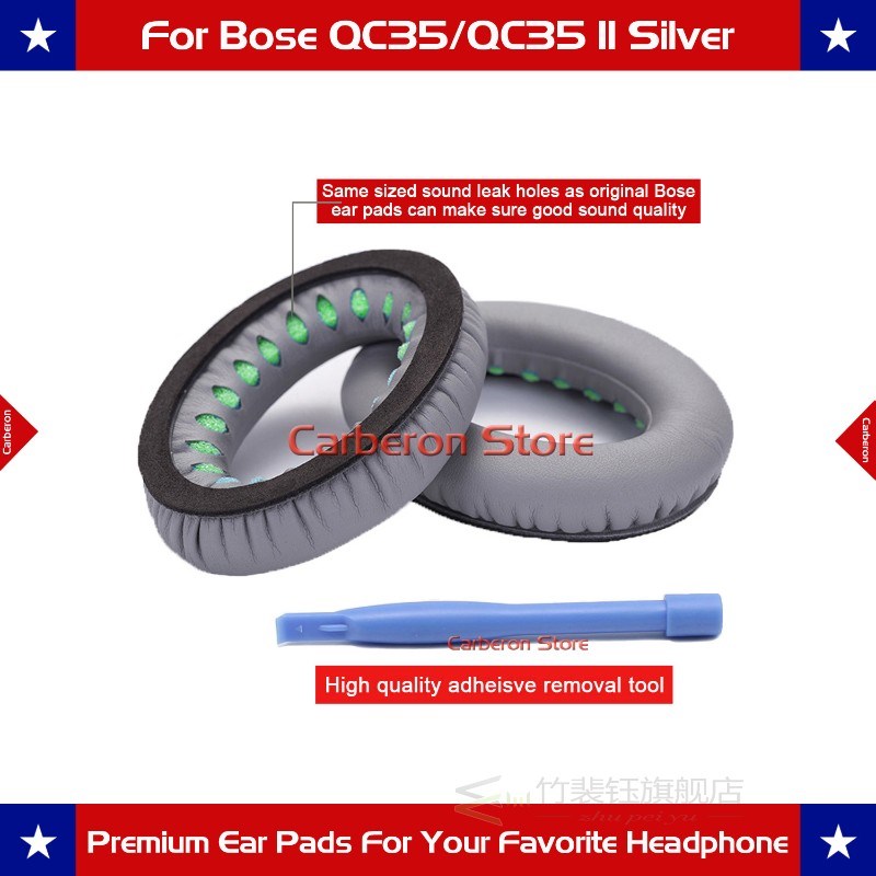 Replacement Ear Pads Ear Cushions for Bose QC35/QC35 II Hea-图0