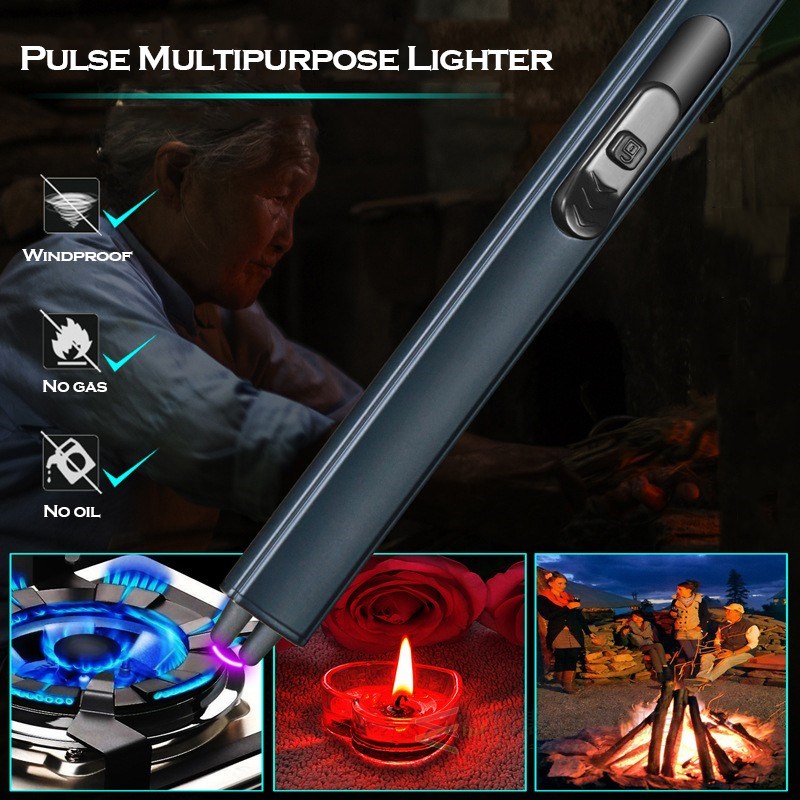 USb Charging Arc Lighter Plasma Cigarette Electric Pulse Li - 图1