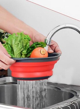 Foldable Silicone Colander Non-toxic Fruit Vegetable Washing