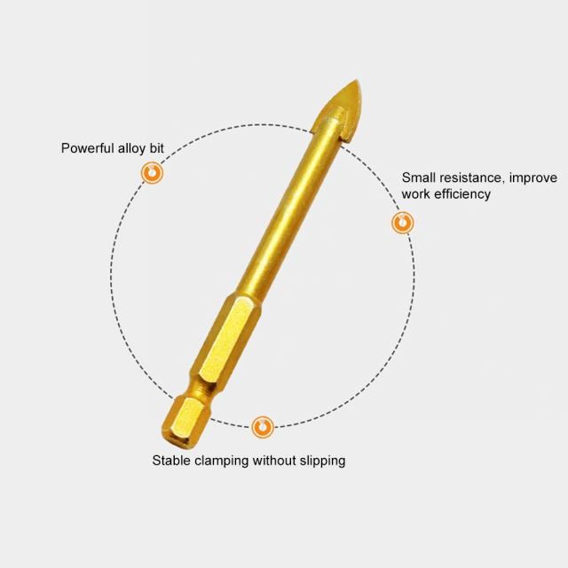 7 Pieces Glass Ceramic Tile Drill Bits Hexagonal Handle Carb - 图1
