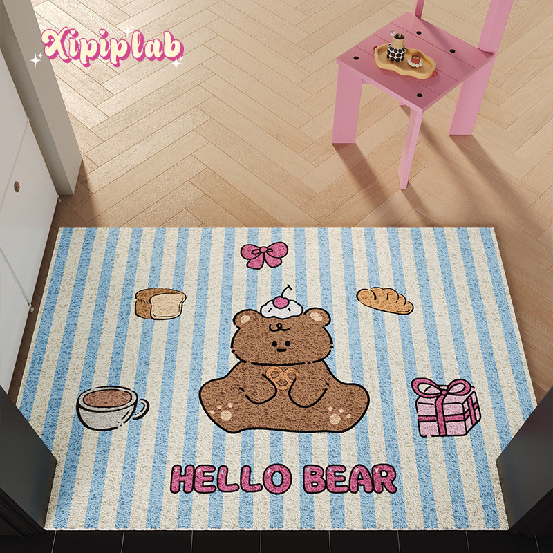 xipiplab可爱卡通少女风丝圈地垫可裁剪玄关入户门垫耐脏耐磨脚垫,淘宝优惠券,粉丝福利购,淘宝优惠卷