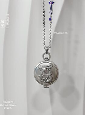 立大福足银复古风鲤鱼跃