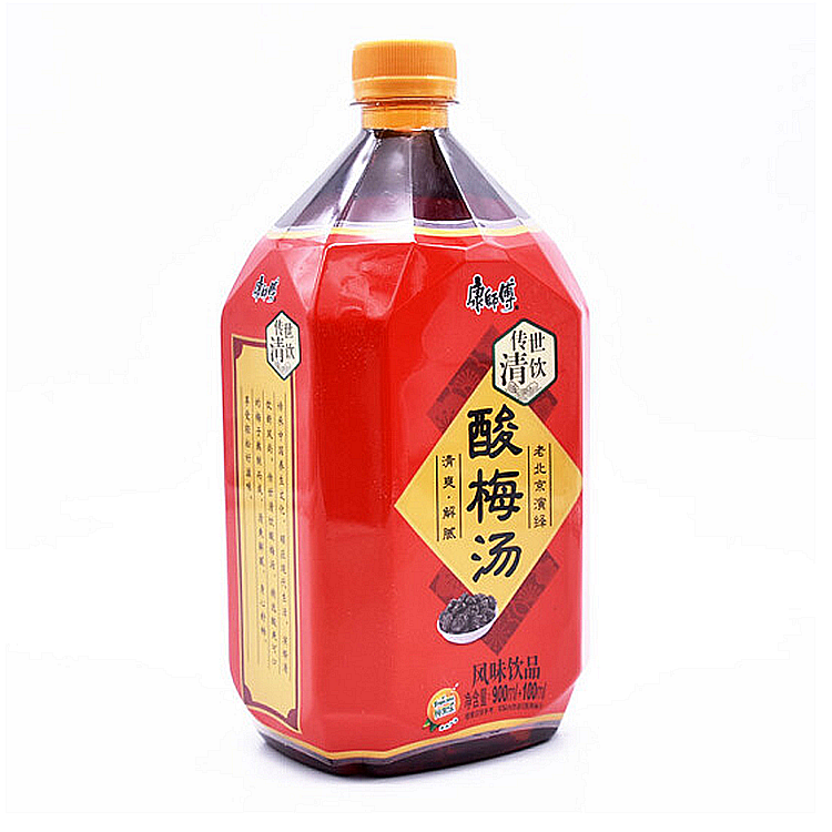 康师傅酸梅汤饮料500ml*15瓶整箱果汁1L*12瓶清爽酸梅汁果味饮品-图1