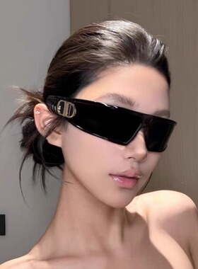 2026新款欧美时尚太阳镜百搭潮网红同款大框蛤蟆镜复古荧光绿墨镜