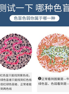 红绿色盲色弱眼镜半框男女通用辨色矫正工作通用色弱近视一体眼镜