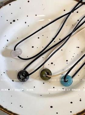 天然石编织项链女潮新中式复古