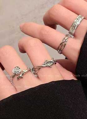 情侣对戒荆棘玫瑰藤蔓