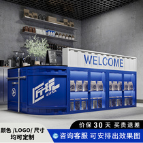Industrial Wind Bar Desk Collection Silver Desk Coffee Cafe Milk Tea Shop Catering Shop Internet Red Tide Store Wine Gallery Commercial Front Desk Reception Desk