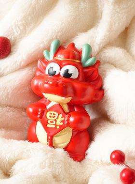 龙年财神福龙新年桌面招财装饰品