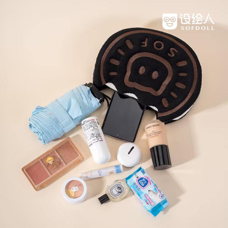 原创SOFDOLL可爱小猫饼干零钱包斜挎包迷你小包钥匙扣挂件收纳包,淘宝优惠券,粉丝福利购,淘宝优惠卷