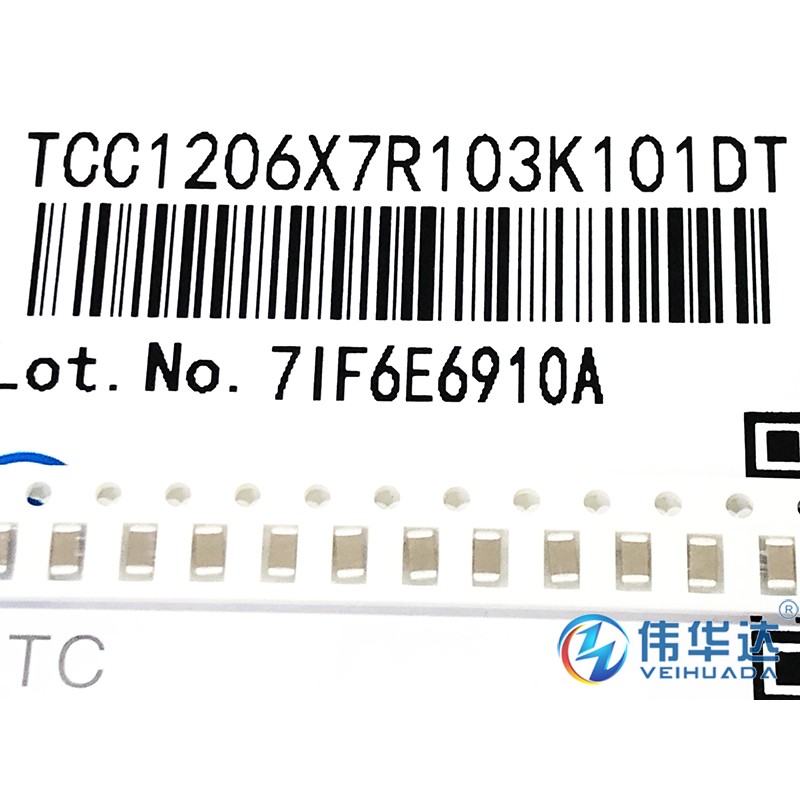 1206贴片电容 10nF(103K) ±10% 100V X7R TCC1206X7R103K101DT - 图3