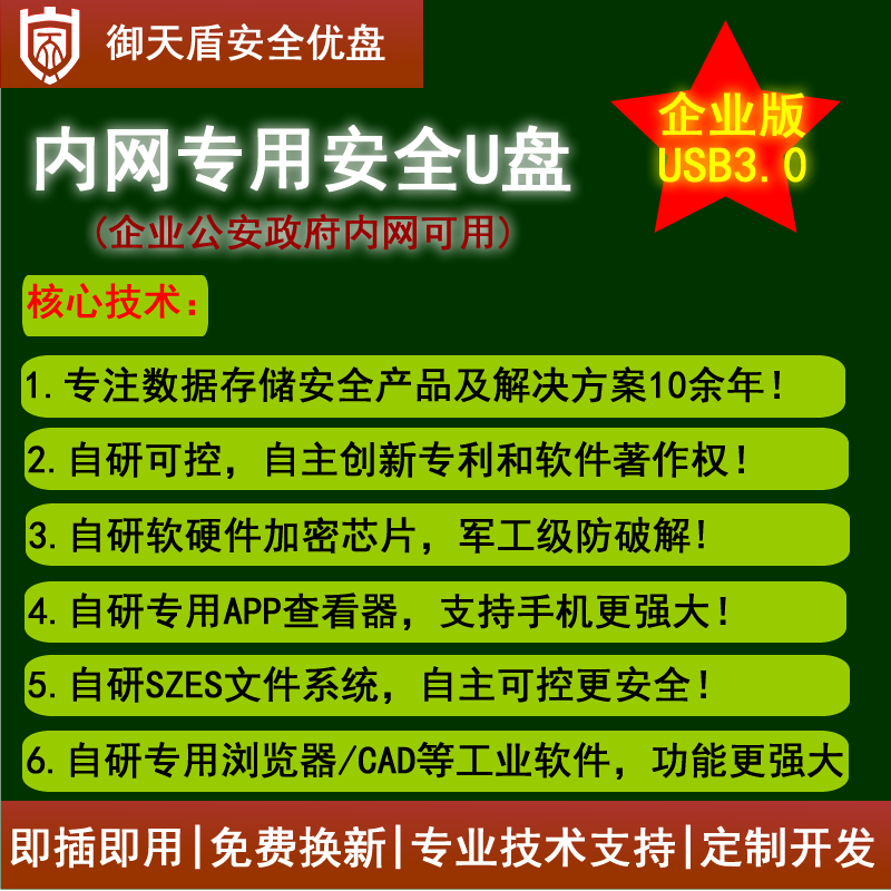 御天盾内网安全专业U盘 GA政企商务优盘 USB3.0防拷贝企业版优盘-图2