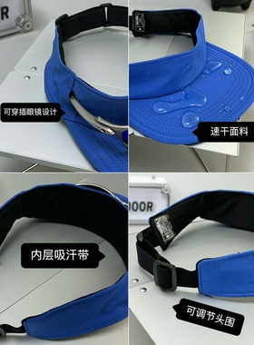 可穿插眼镜速干空顶遮阳棒球帽