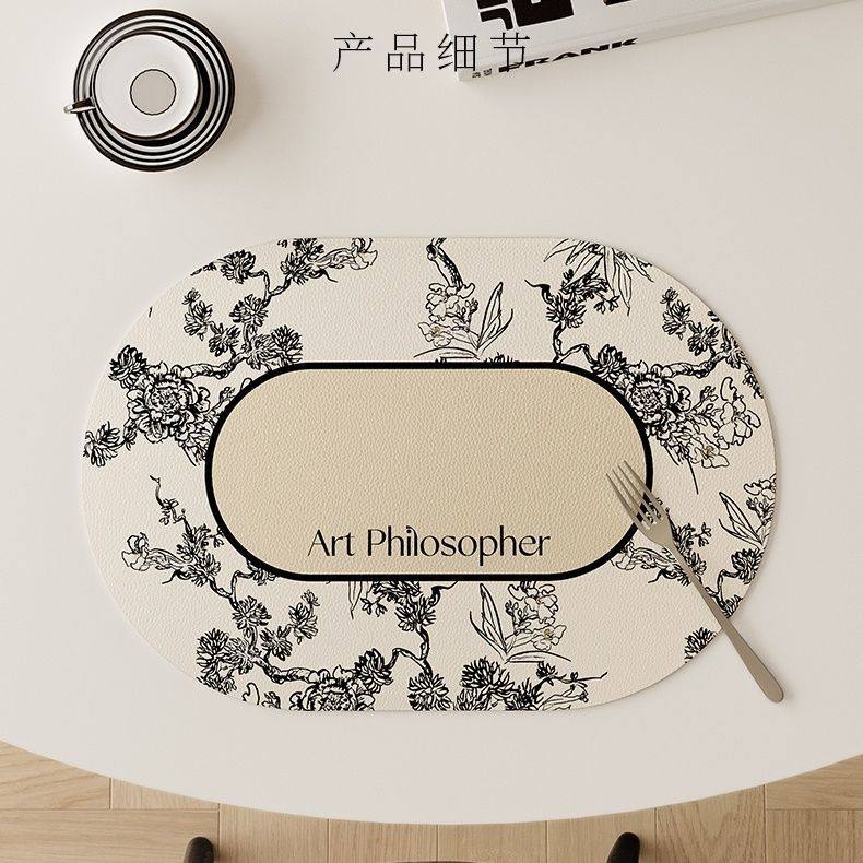 新中式餐垫仪式感高级吸水防滑防尘杯垫免洗可擦隔热餐盘碗碟垫,淘宝优惠券,粉丝福利购,淘宝优惠卷
