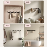 Задний крючок для двери из орехового дерева без перфорации, вешалка для входной двери для ванной, туалета, прочный несущий липкий крючок для входного хранения