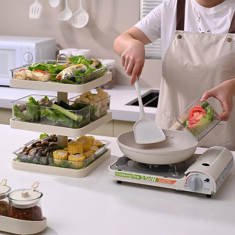 厨房旋转火锅拼盘分格配菜盘收纳叠加备菜盘家用火锅多功能托盘,淘宝优惠券,粉丝福利购,淘宝优惠卷