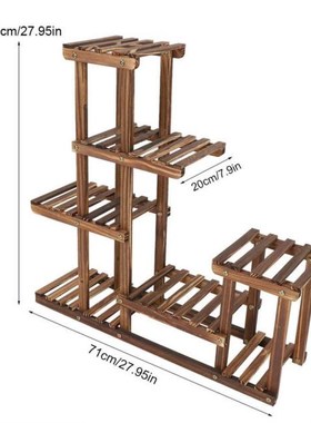 Multi-tiers Wooden Plant Stand Balcony Garden Flower Plant S