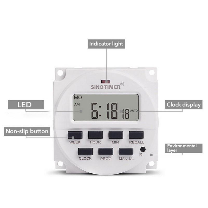 *rijk CN101A  12V 24V 110V 240V Digital LCD Power Timer Prog - 图2