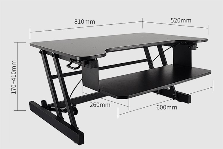 Easyp Computer Desk with Handle Sit Stand Desk Riser Foldabl - 图0