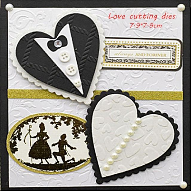 2020 new Love Metal Cutting Dies Scrapbooking Card Making Al - 图3