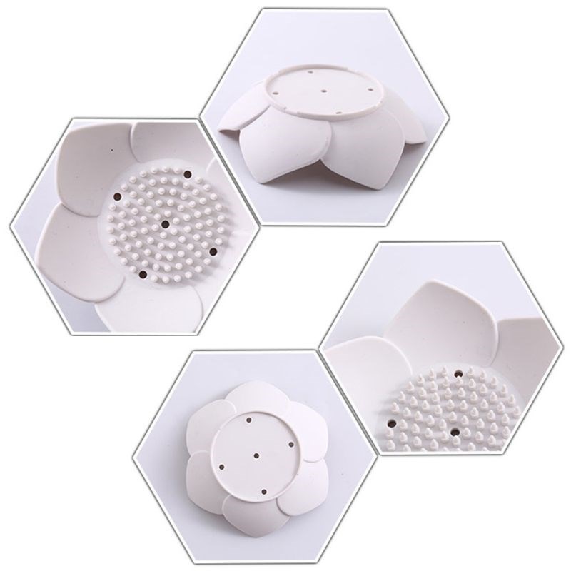 Flexible Silicone Bathroom Shower Soap Box Dish Storage Plat - 图3