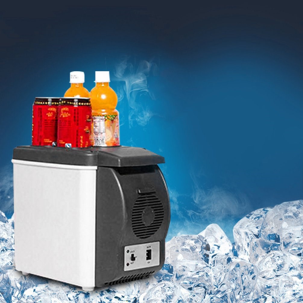 12V 6L Mini Car Home Camping Fridge Electric Cool Box Cooler - 图0