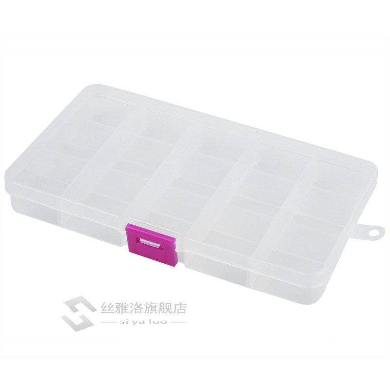 Plastic Compartment Jewelry Adjustable Organizer St - 图0