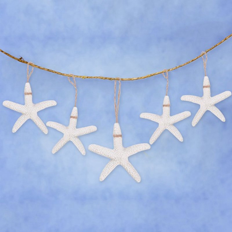 30 Pieces Beige Resin Pencil Finger Starfish For Wedding Dec - 图1