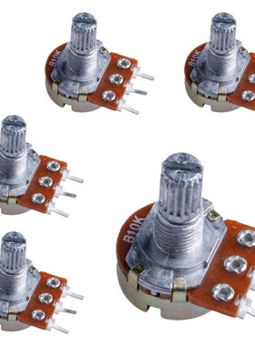 5Pcs B10K ohm Linear Taper Rotary Potentiometer Panel Pot 15