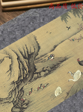 沈铨百鸟朝凤图高清复制花鸟画