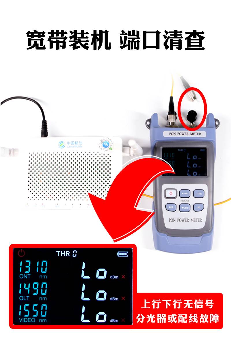 10GPON1577xgpon千兆拆机分波pon光功率计分光器端口网络清查仪光猫在线检测宽带核查普查仪清端口装维神器-图2