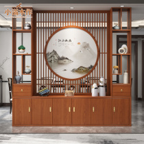 New Chinese Screen Living room partition cabinet solid wood modern minimalist entrance door shielded into the door Wine Cabinet