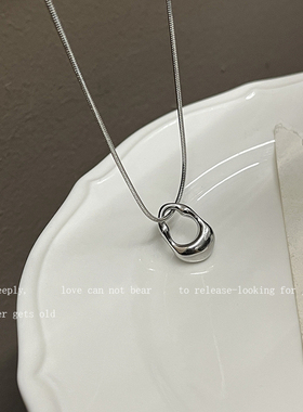 简约不规则镂空水滴高级冷淡链子