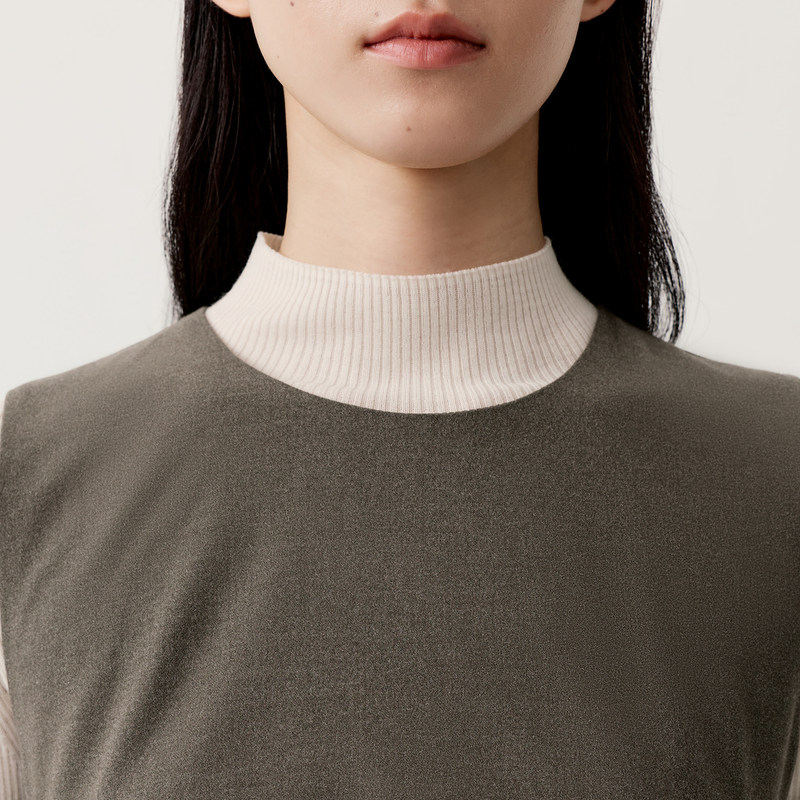 indicia标记2025冬新款复古橄榄绿氛围感收腰显瘦连衣裙L2D5LQ294