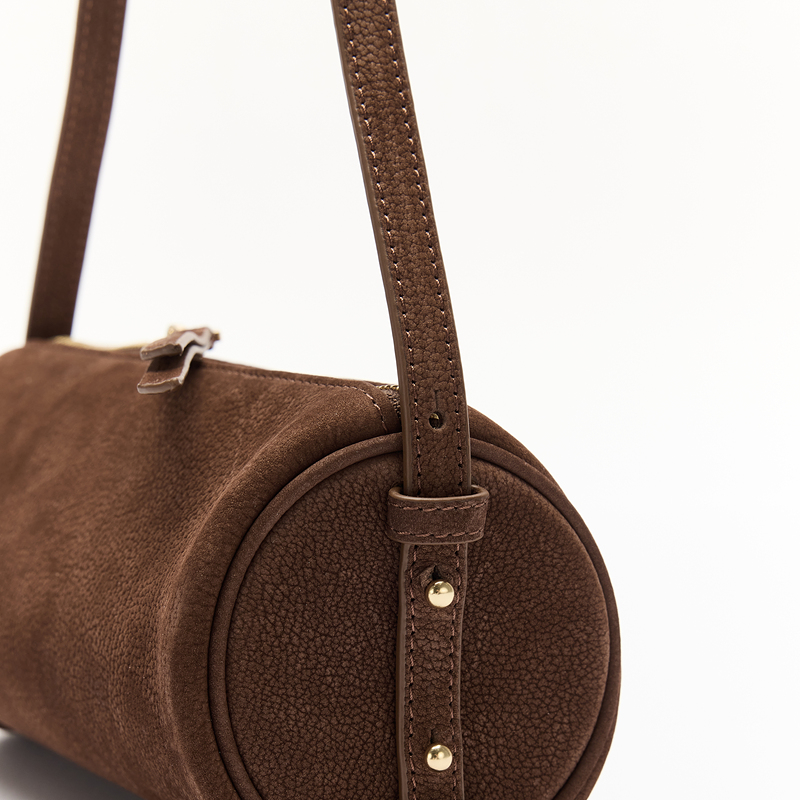 indicia&标记单肩圆筒包荔枝纹高级牛皮轻奢精致笔筒包AF2C5BP099 - 图2