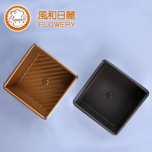 风和日丽吐司模具 花式雪山飞狐单孔无盖波纹小土司盒正方形10*10 - 图0