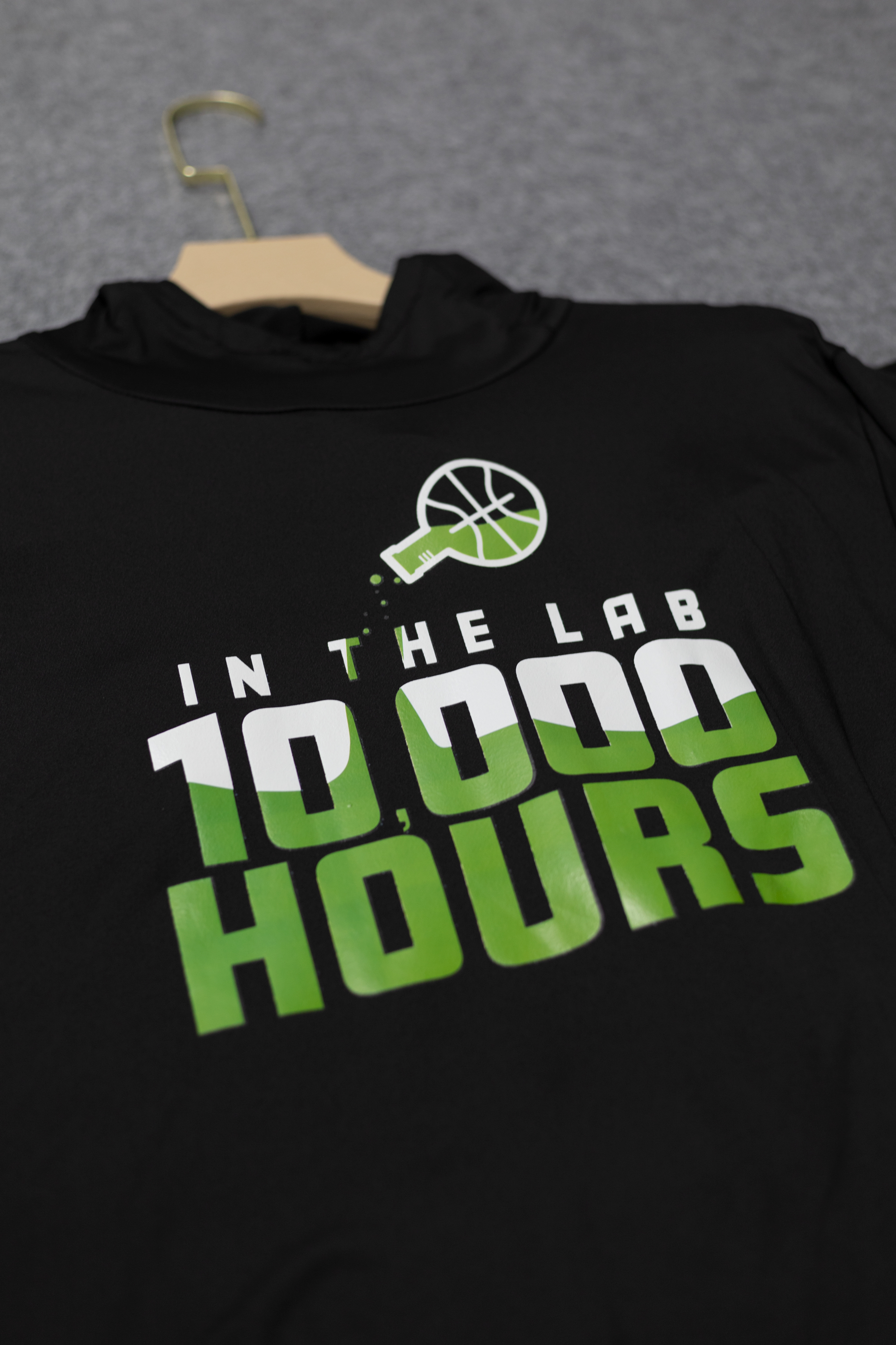 运动连帽长袖训练服速干高弹哈登库里篮球服美式投篮服健身帽衫 - 图0