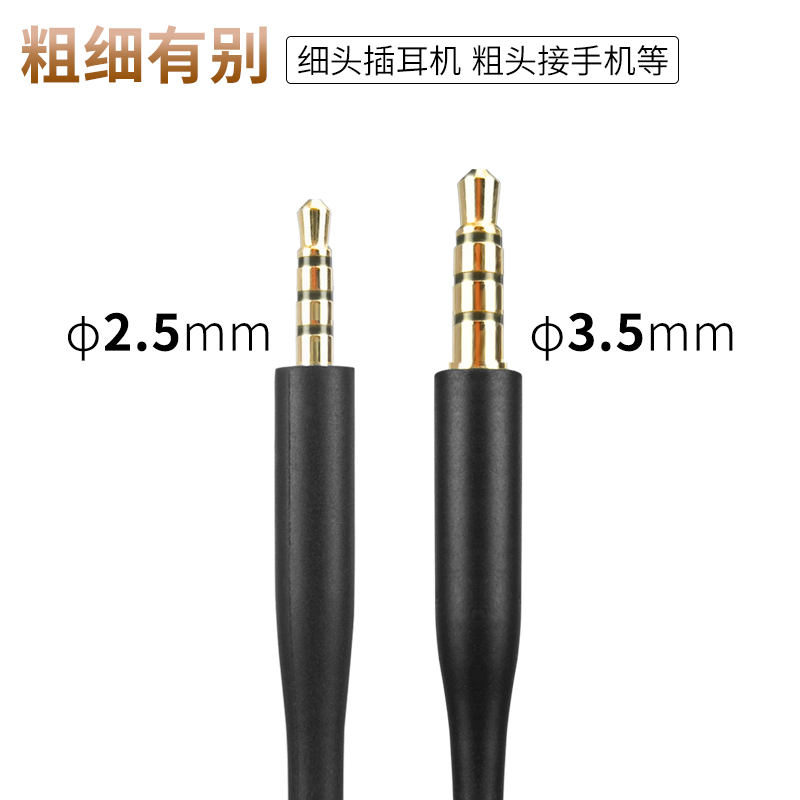 品吉高耳机线适用BOSE博士QC25 35 45 AE2 QE2 NC700音频线AKG Y40 Y45 Y50BT连接线JBL E55 Tune600带麦配件-图2