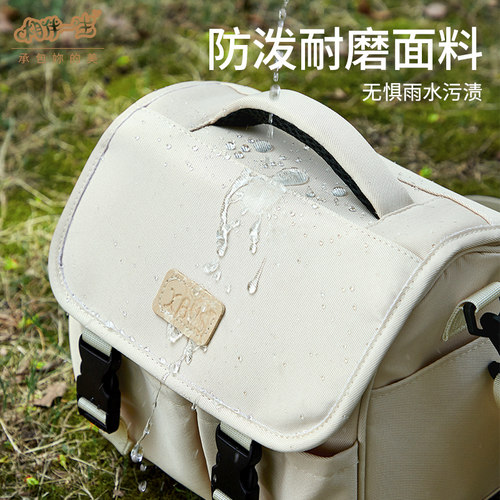 相机包单反斜挎单肩数码相机收纳包微单镜头手提包适用佳能索尼富士r10r7r50拍立得EOS70D850D200D二代女M50 - 图2