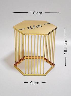 六角形几何家居摆饰工艺品艺术品装饰品盆栽金属S底座托架摆件架