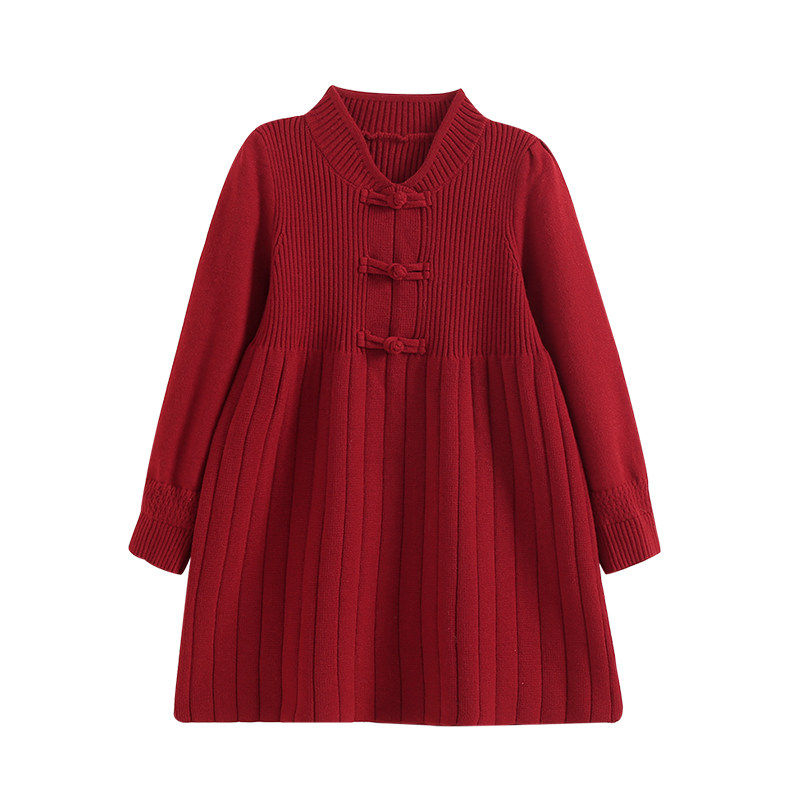 女童红色连衣裙2026新款儿童中式拜年服公主裙周岁礼服小女孩裙子,淘宝优惠券,粉丝福利购,淘宝优惠卷