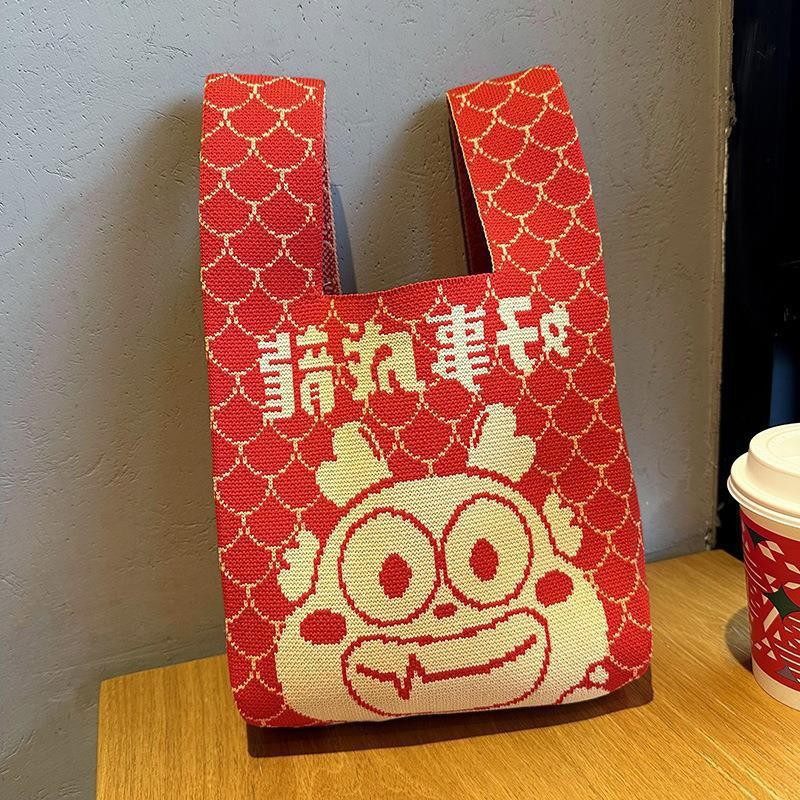 新款网红编织手提包日韩百搭托特包休闲女包女款针织包2024手提袋,淘宝优惠券,粉丝福利购,淘宝优惠卷