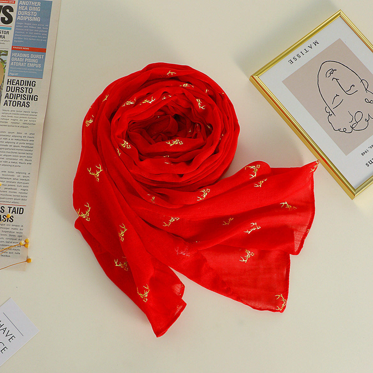 2025春秋新款时尚米白色丝巾女百搭长围脖冬季保暖薄披肩棉麻围巾,淘宝优惠券,粉丝福利购,淘宝优惠卷