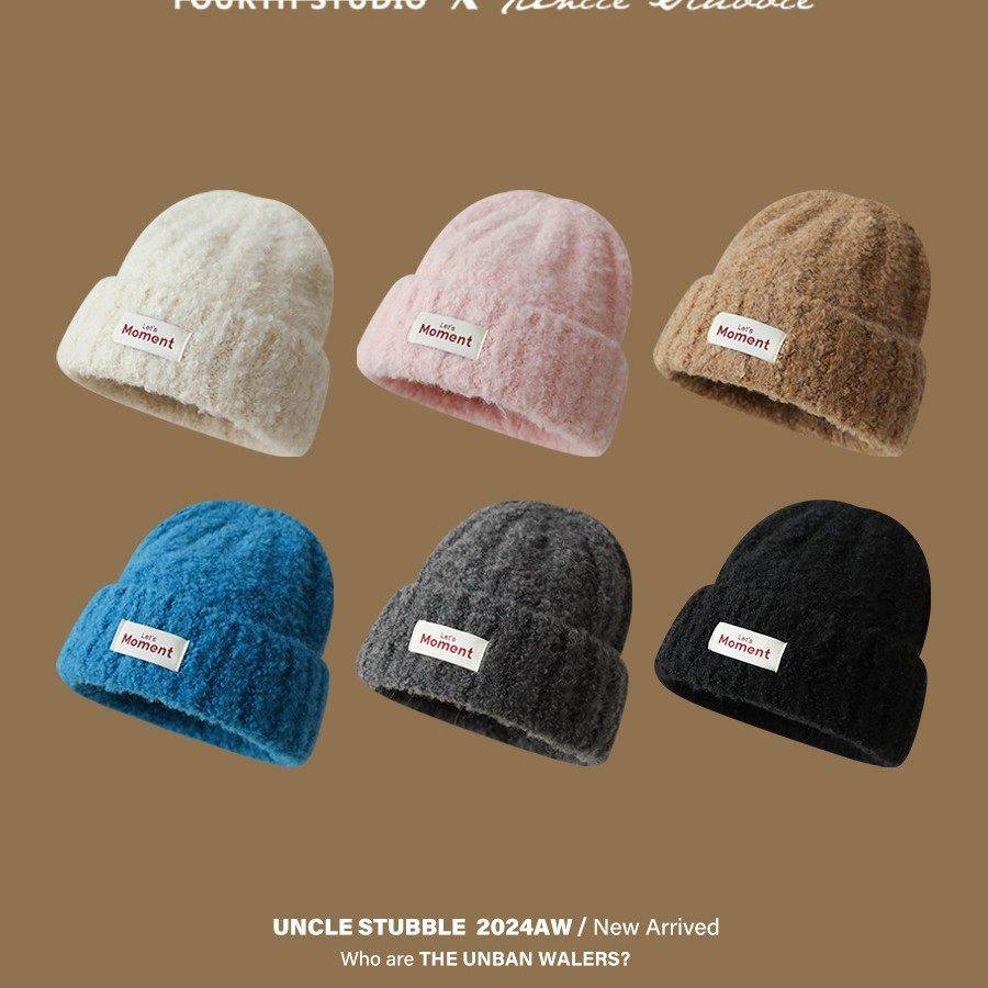 针织帽大头围帽子女士冬季蓝色冷帽加厚保暖防寒毛线帽毛绒护耳帽,淘宝优惠券,粉丝福利购,淘宝优惠卷