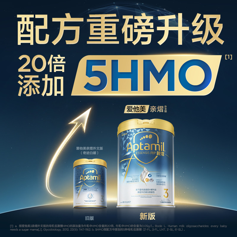 爱他美奇迹白牛奶粉3段宝宝益生菌配方奶粉适度水解蛋白 1-3岁