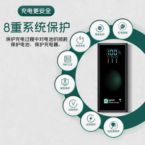 脉冲维护数显智能断电动电瓶车充电器48V60伏超能72V爱玛天威通用 - 图1