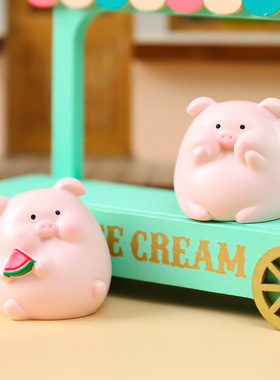 猪你快乐可爱迷你桌面装饰摆件