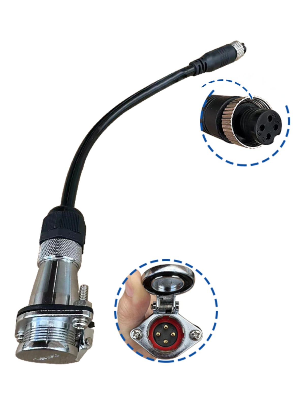 解放JH6J6P原车四路监控倒车影像摄像头连接航空线视频弹簧延长线 - 图1