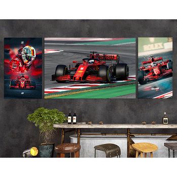 ທີມງານ F1 Ferrari ໃຊ້ໂປສເຕີທີ່ຕິດດ້ວຍຕົນເອງ, ຮູບວໍເປເປີ, ສະຕິກເກີ, ການຕົກແຕ່ງ, ຫ້ອງນອນ, ຫໍພັກ, ຫ້ອງການ, ການປັບແຕ່ງງ່າຍໆໂດຍອີງໃສ່ຮູບແຕ້ມ