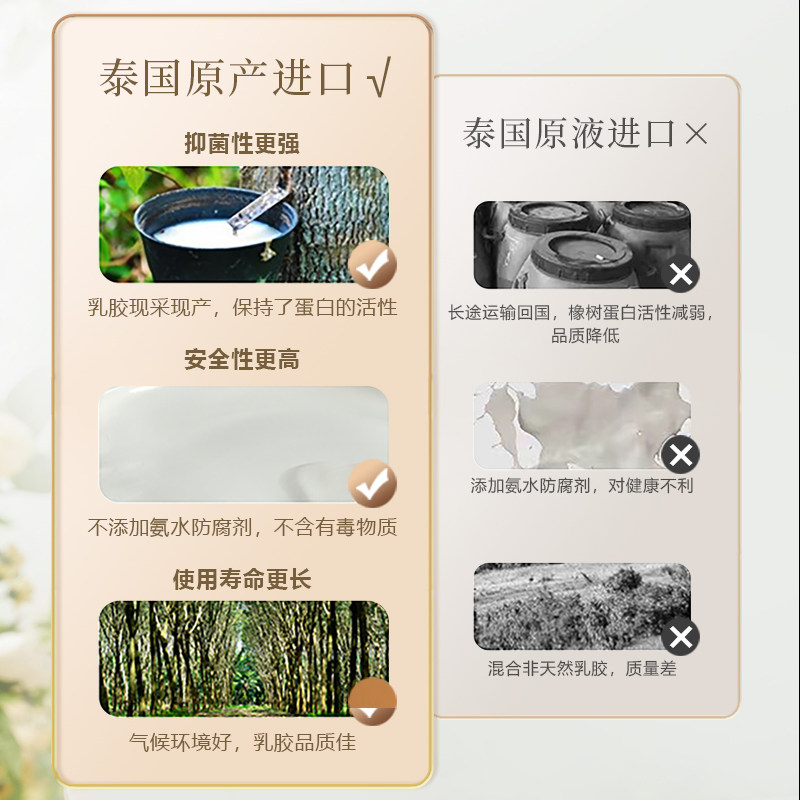 泰嗨乳胶枕头泰国进口天然枕芯双人成人枕保护颈椎帮助睡眠一对装,淘宝优惠券,粉丝福利购,淘宝优惠卷